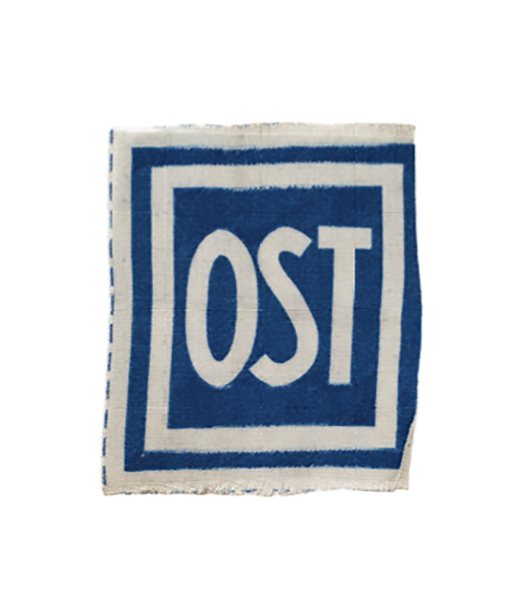 Badge for “Eastern workers”, Dokumentationszentrum NS-Zwangsarbeit